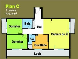 Apartament cu 3 camere in cartier Hipodrom Sibiu